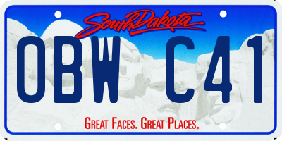 SD license plate 0BWC41