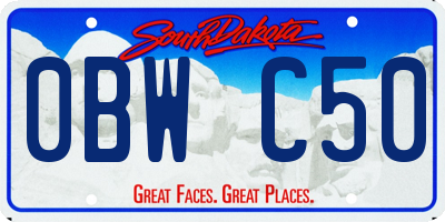 SD license plate 0BWC50
