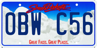 SD license plate 0BWC56
