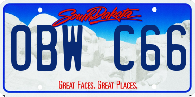 SD license plate 0BWC66