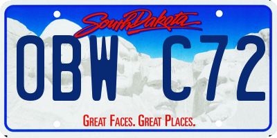 SD license plate 0BWC72
