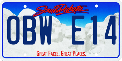 SD license plate 0BWE14