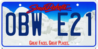SD license plate 0BWE21