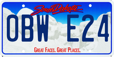 SD license plate 0BWE24