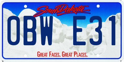 SD license plate 0BWE31