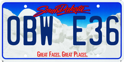 SD license plate 0BWE36