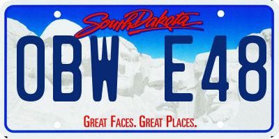 SD license plate 0BWE48