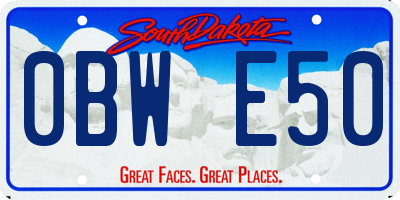 SD license plate 0BWE50