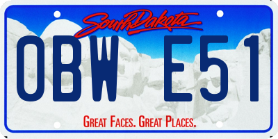SD license plate 0BWE51