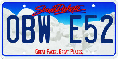 SD license plate 0BWE52