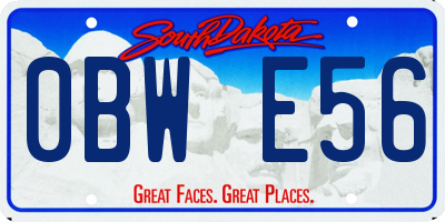 SD license plate 0BWE56