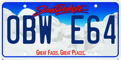 SD license plate 0BWE64