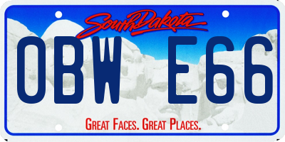 SD license plate 0BWE66