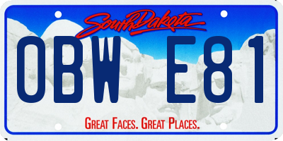 SD license plate 0BWE81
