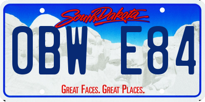 SD license plate 0BWE84