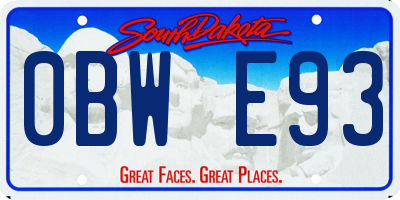SD license plate 0BWE93
