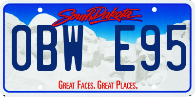 SD license plate 0BWE95