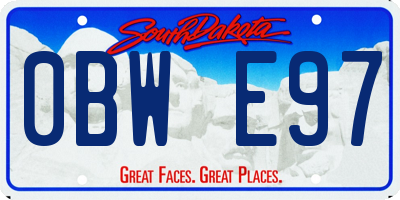 SD license plate 0BWE97