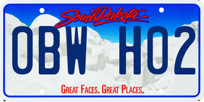 SD license plate 0BWH02