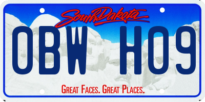 SD license plate 0BWH09
