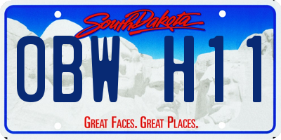 SD license plate 0BWH11