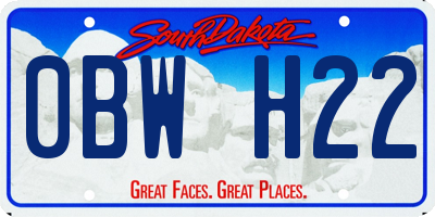 SD license plate 0BWH22