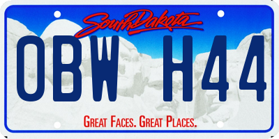 SD license plate 0BWH44