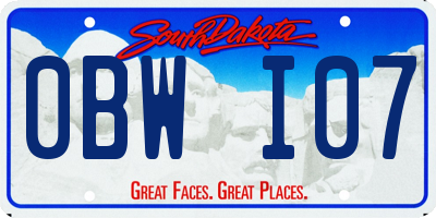 SD license plate 0BWI07