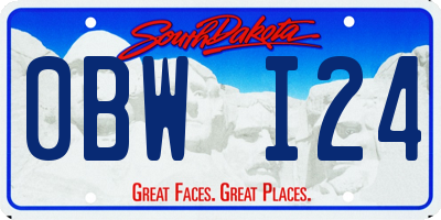 SD license plate 0BWI24