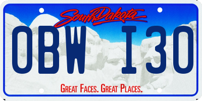 SD license plate 0BWI30