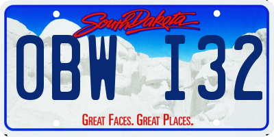 SD license plate 0BWI32
