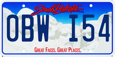 SD license plate 0BWI54