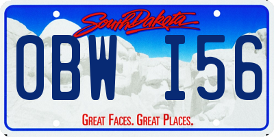 SD license plate 0BWI56