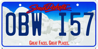 SD license plate 0BWI57