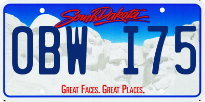 SD license plate 0BWI75