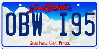 SD license plate 0BWI95
