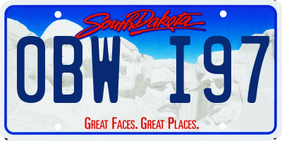 SD license plate 0BWI97