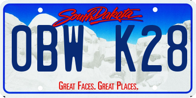 SD license plate 0BWK28