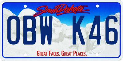 SD license plate 0BWK46