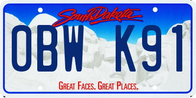SD license plate 0BWK91