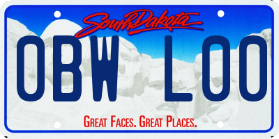 SD license plate 0BWL00