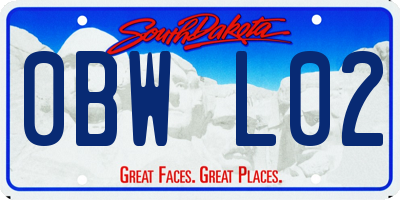 SD license plate 0BWL02