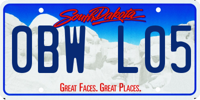 SD license plate 0BWL05