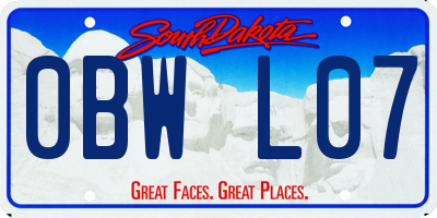SD license plate 0BWL07
