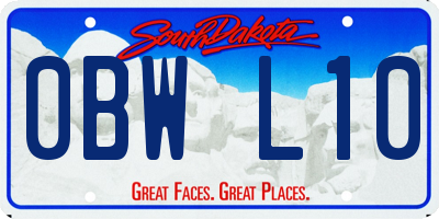 SD license plate 0BWL10