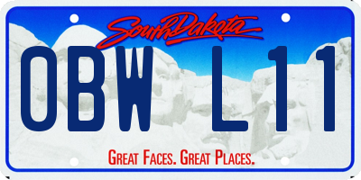 SD license plate 0BWL11