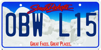SD license plate 0BWL15