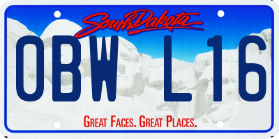 SD license plate 0BWL16