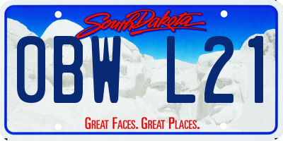 SD license plate 0BWL21