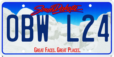 SD license plate 0BWL24